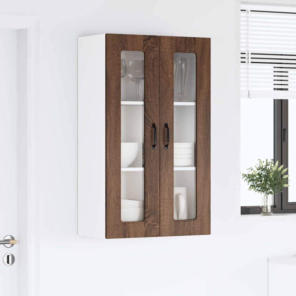 Küchenhängeschrank mit Tür Braun Eichen-Optik 60 x 31 x 100 cm